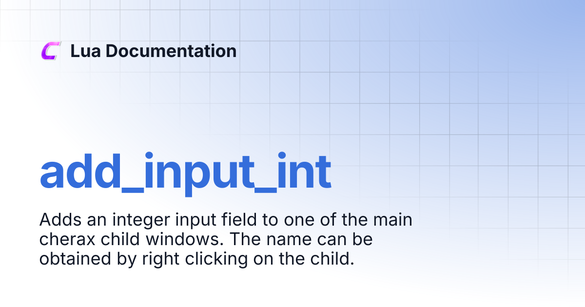 add_input_int | Lua Documentation