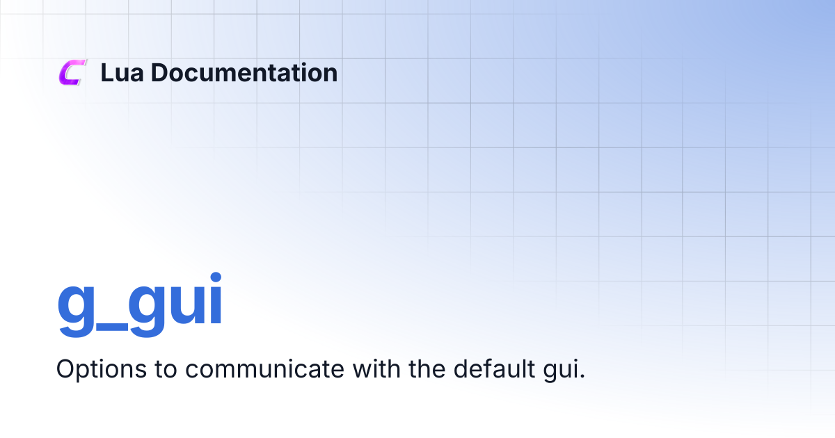 g_gui | Lua Documentation